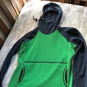Women’s small green & blue Melanzana pullover